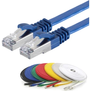 CAT7 Yassı FTP Ethernet (Network, LAN) Kablosu, Mavi, 3 metre