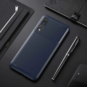 noktaks - Huawei P20 Pro - Kılıf Auto Focus Karbon Negro Silikon Kapak - Lacivert