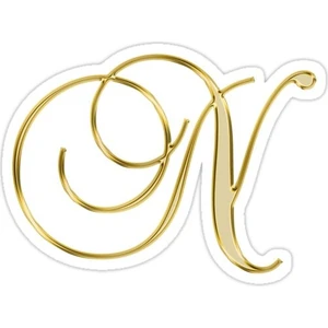 N Harfi Sticker Araba Oto Arma Duvar Sticker Ev Dekoratif Çıkartma 15 cm