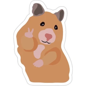 Peace N Luv Hamster Sticker Araba Oto Arma Duvar Ev Dekoratif Laptop Araba Çıkartma 15 cm