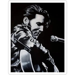 Elvis Presley - Kral Geri Döndü Sticker Araba Oto Arma Duvar Ev Dekoratif Laptop Araba Çıkartma 15 cm