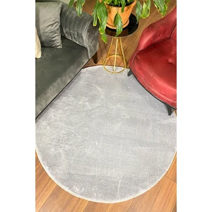 Sultan Halı Açık Gri Yuvarlak Peluş Halı