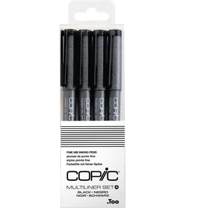 Multiliner Classic Siyah 4'lü Set