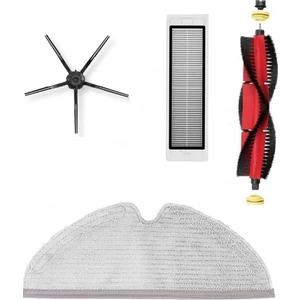 iBrush Roborock S6 MaxV Uyumlu Siyah Yan Fırçalı 4lü Set