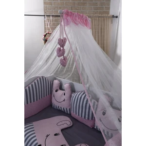 Mini Baby Smıle Pembe Cibinlik ve Aparat Seti