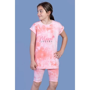 Toontoy Kids Toontoy Kız Çocuk Batik Desenli Baskılı Taytlı Takım