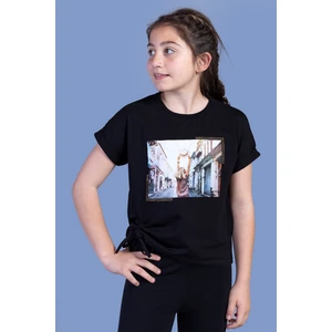 Toontoy Kids Toontoy Kız Çocuk Dijital Baskılı Tişört