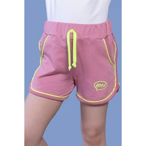 Toontoy Kids Toontoy Kız Çocuk Beli Lastikli Iki Yanı Cepli Nakışlı Şort