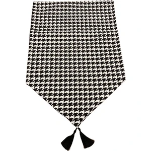 Tuğçe Demir Home Desıgn Siyah Kazayağı Desen Runner