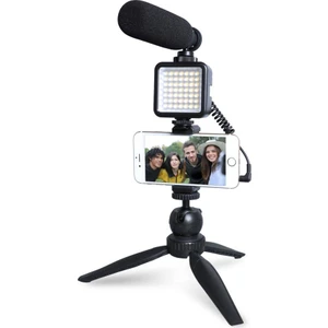 AU-CM11PL Vlog Youtuber Mikrofon Işık Ses Kayıt Kiti