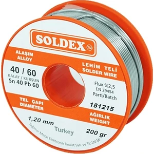 40-60 Lehim Teli 200 gr 1.2 Mm- Sn:40 / Pb:60