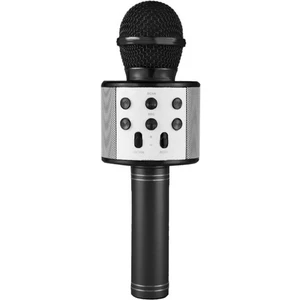 WS-858 Karaoke Mikrofon Bluetooth Kablosuz Usb, Hafıza Kartı ve Aux Girişli Taşınabilir Eğlenceli Çocuk Müzik Dans Siyah