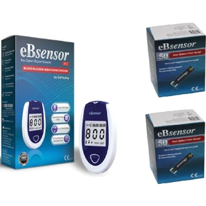 Ebsensor Kan Şeker Ölçümcihazı + X2 Kutu ÖLÇÜMSTRIBI(100 Ölçüm)