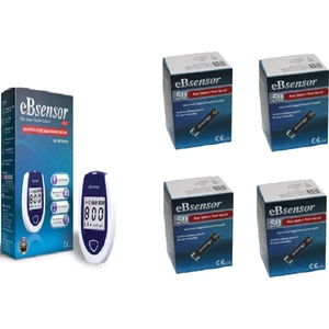 Ebsensor Kan Şeker Ölçümcihazı + X4 Kutu Ölçüm STRIBI(200 Ölçüm)
