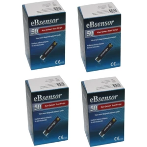 Ebsensor Kan Şeker Ölçümstribi X4 Kutu (200 Ölçüm)