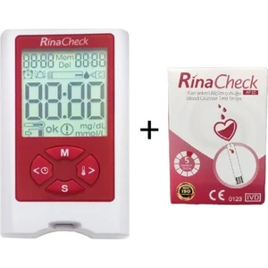 Rina Check Ölçüm Cihazı + 1 Kutu (50 Ölçüm) Ölçüm Stribi