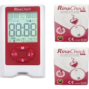 Rina Check Ölçüm Cihazı + 2 Kutu (100 Ölçüm) Ölçüm Stribi