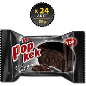 Popkek Bitter Çikolatalı Kek 55 g x 24 Adet