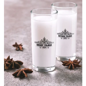 Kişiye Özel Renkli Baskılı Isimli Ikili Rakı Bardağı Seti-32