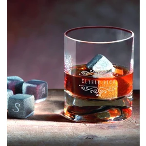 Kişiye Özel Viski Bardağı ve Viski Taşı Seti-9