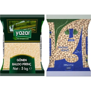 2'li Kumanya Gıda Ziyafet Paketi 5 Kg. Gönen Baldo Pirinç + 5 Kg. Koçbaşı Nohut