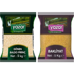 2'li Kumanya Gıda Ziyafet Paketi 5 kg Gönen Baldo Pirinç + 5 kg Pilavlık Bulgur
