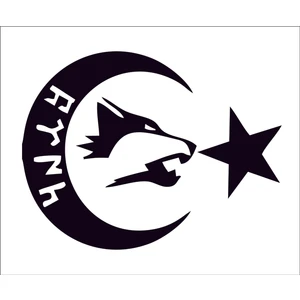 Sticker Fabrikası Ay Yıldız Kurt Türk Bayrağı Sticker 00978
