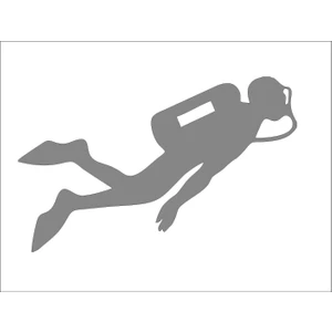 Sticker Fabrikası Dalgıç Dalış Scuba Diving Sticker 00898