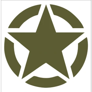Sticker Fabrikası Off Road Askeri Yıldız Offroad Army 4x4 Sticker 00855