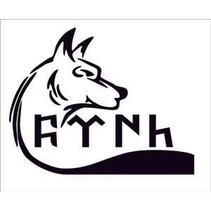 Sticker Fabrikası Göktürkçe Türk Yazı ve Kurt Araba Sticker 00920