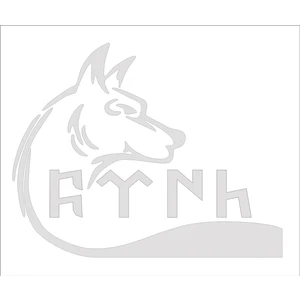 Sticker Fabrikası Göktürkçe Türk Yazı ve Kurt Araba Sticker 00920