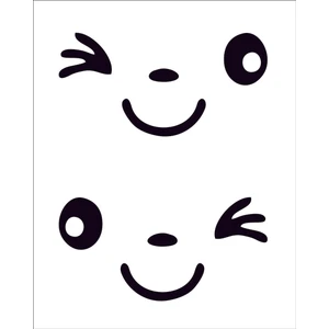 Sticker Fabrikası 2 Adet Araba Araç Oto Yan Ayna Gülen Yüz Araba Sticker 00968