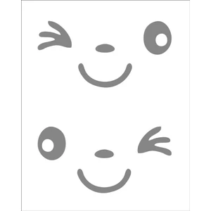 Sticker Fabrikası 2 Adet Araba Araç Oto Yan Ayna Gülen Yüz Araba Sticker 00968