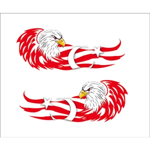 Sticker Fabrikası Kartal ve Türk Bayrağı Sticker 00756