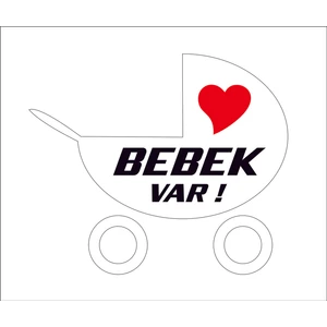 Sticker Fabrikası Arabada Bebek Var Sticker 00951