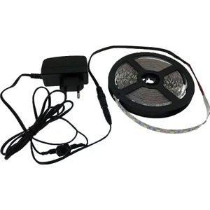 3 Çipli Beyaz Şerit LED 5 mt + 12V Adaptör Tak Çalıştır