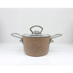 Oms Granit 12 x 7,5 cm. Mini Tencere Kahve