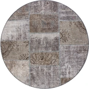 Patchwork Gri P_35 114X114CM 1.3 M2 El Dokuma Halı