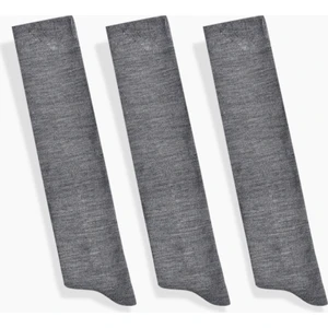 3'lü Kadın Gri Renk Dizaltı Anne Çorabı
