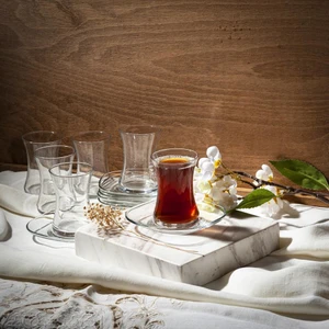 Nez Çay Seti Takımı- Çay Bardağı - Çay Tabağı Seti 12 Parça