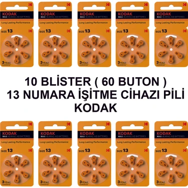 Kodak 13 Numara 10 Paket Kodak Işitme Cihazı