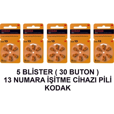 Kodak 13 Numara 5 Paket Kodak Işitme Cihazı