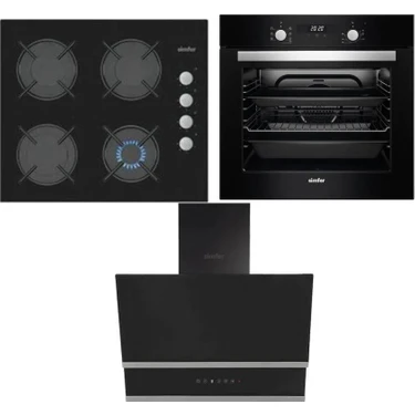 Simfer Siyah Dijital Ankastre Set (Af 7327 - Ad 8658 - Ao