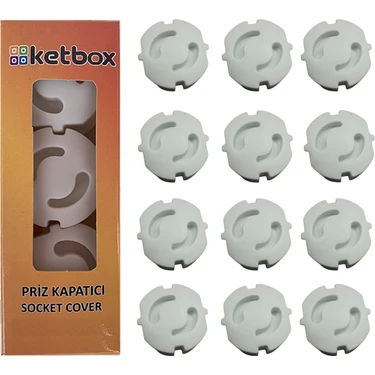 Ketbox 12 Adet Priz Kapatıcı Koruyucu Çocuk Bebek Güvenlik