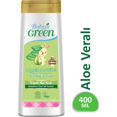 Baby's Green Organik Aloe Veralı Bebek Saç ve Vücut Şampuanı 400