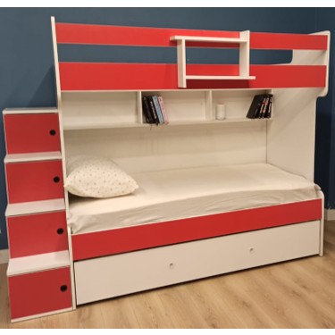 medefe home kirmizi 3 lu yavrulu ranza fiyati taksit secenekleri