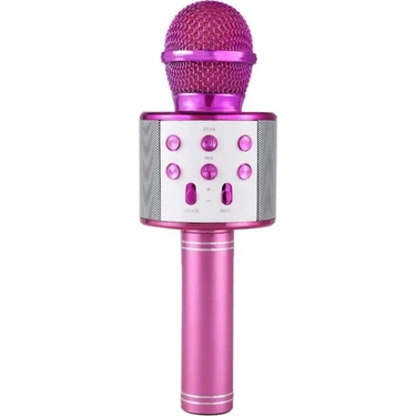 Blupple WS-858 Karaoke Mikrofon Bluetooth Kablosuz Usb, Hafıza Kartı ve Aux Girişli Taşınabilir