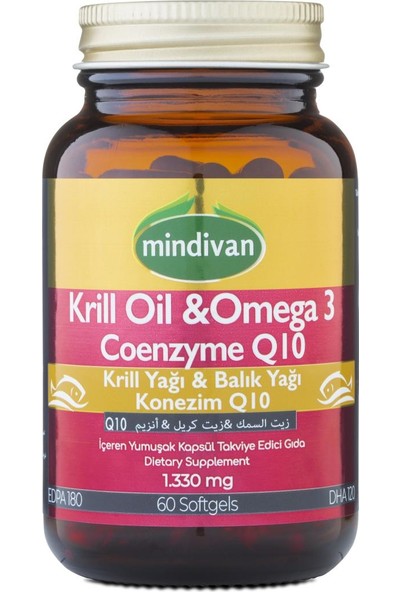 Mindivan Krilloil&amp;omega 3 &amp;coenzyme Q10