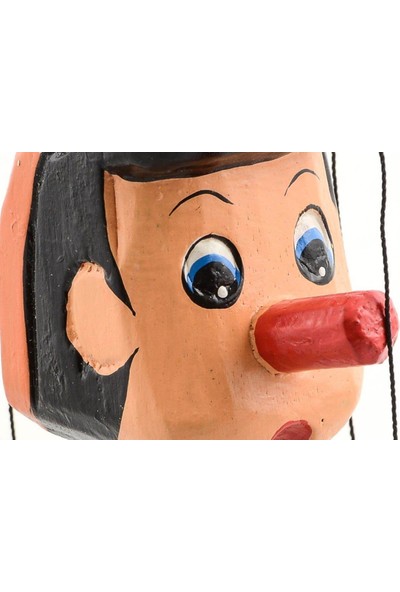 Dalki Ahşap Pinokyo Kukla 30 Cm Ahşap Dekoratif Hediyelik