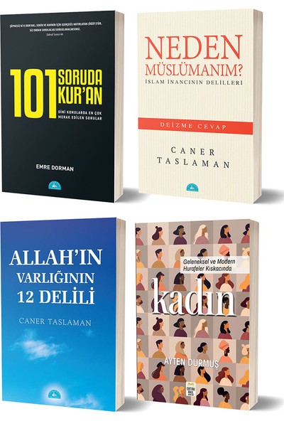 Istanbul Yayınevi 101 Soruda Kur'an &amp; Neden Müslümanım &amp; Allah'ın Varlığının 12 Delili &amp; Geleneksel ve Modern Hurafeler Kıskacında Kadın 4 Kitap Set